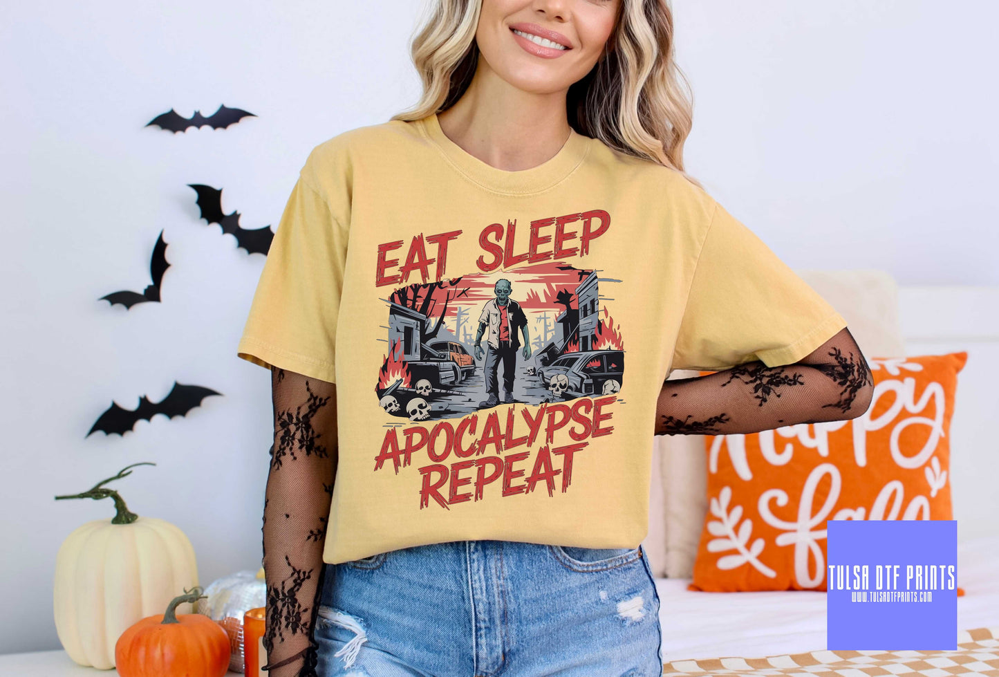 DTF EAT SLEEP APOCALYPSE REPEAT TRANSFER