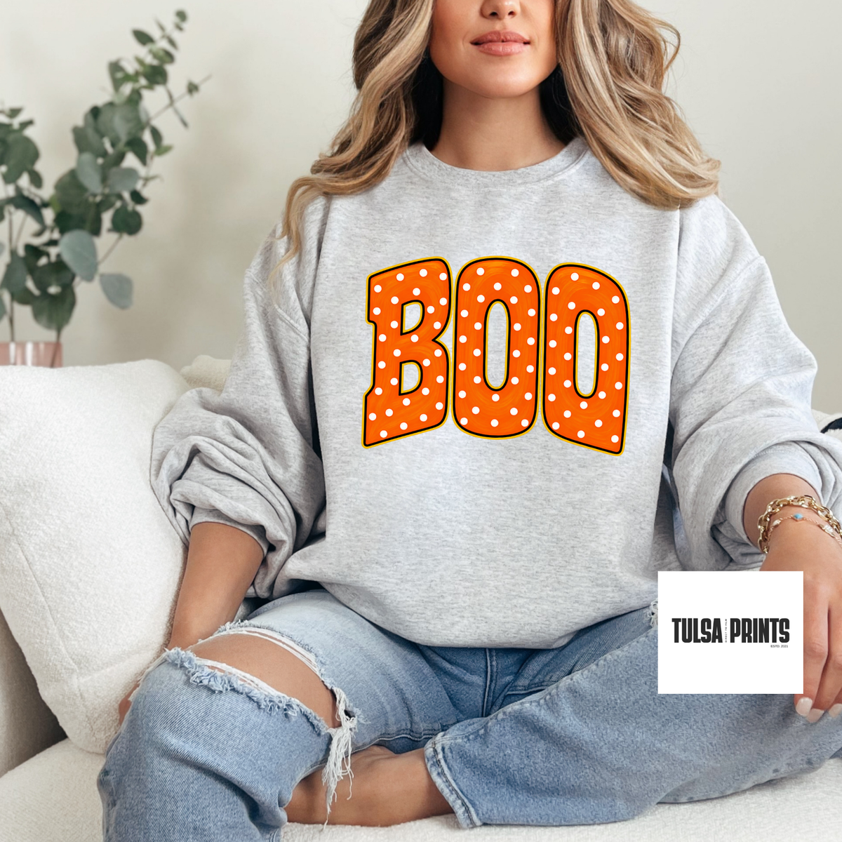 DTF BOO POLKA DOTS TRANSFER