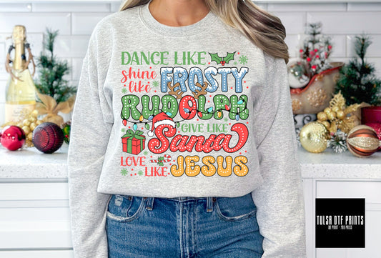 DTF LOVE LIKE JESUS CHRISTMAS TRANSFER