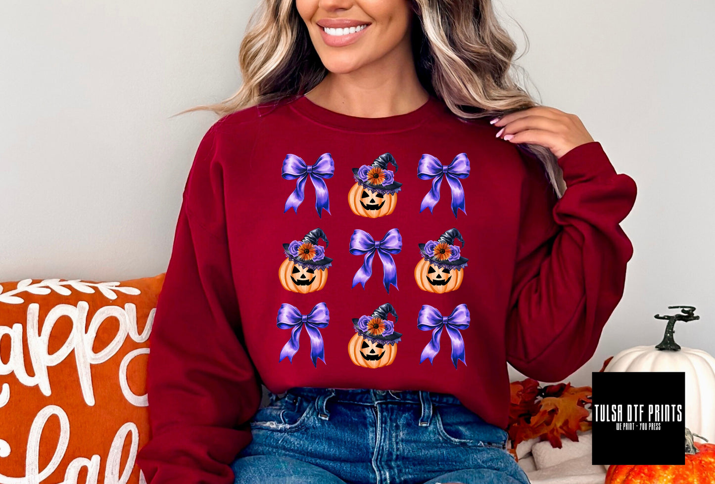 DTF COQUETTE PUMPKIN W/ WITCH HAT TRANSFER