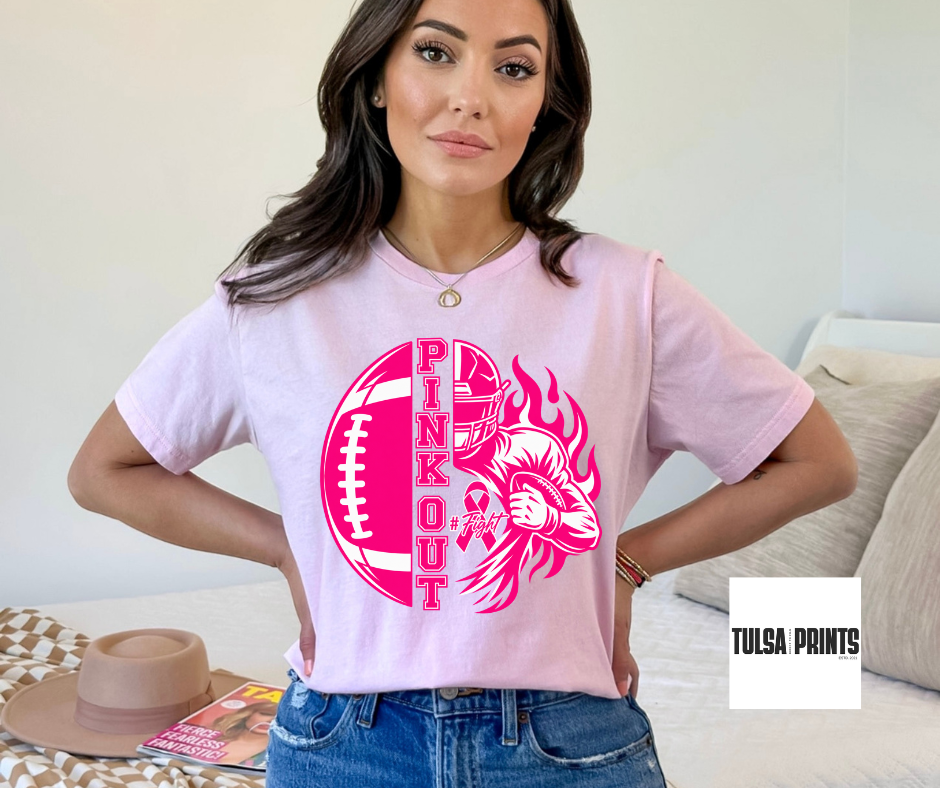 DTF FIGHT PINK OUT TRANSFER