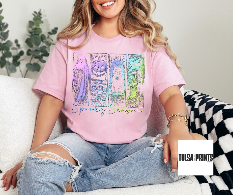 DTF SPOOKY SEASON VINTAGE PASTEL TRANSFER