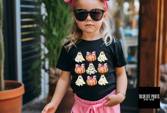 DTF COQUETTE GHOST & PUMPKIN PATTERN TRANSFER