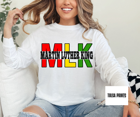 DTF MLK TEXT COLORED TRANSFER