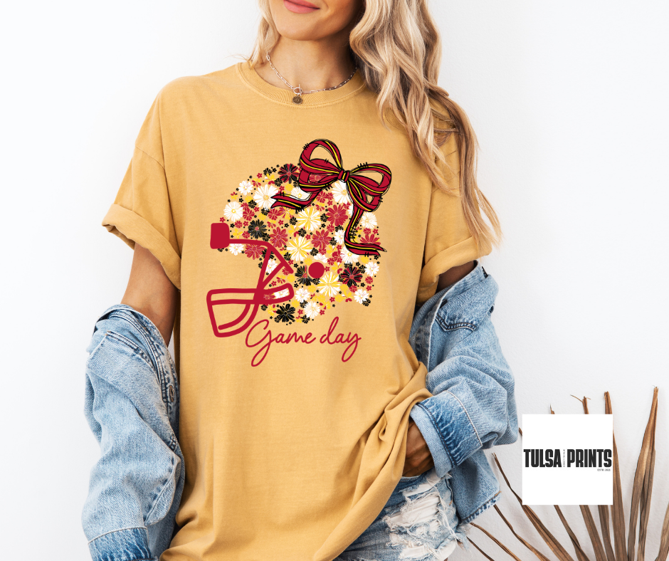DTF FLORAL HELMET BOW TRANSFER BATCH 2 (16 COLOR COMBINATIONS AVAIL.)