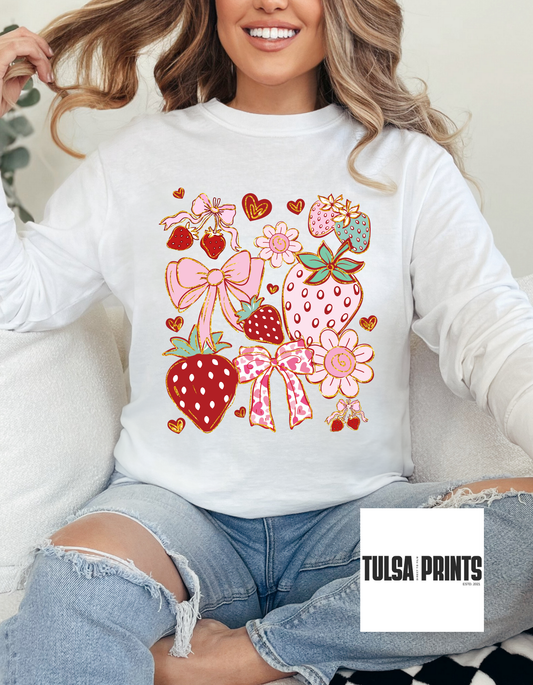 DTF BOHO STRAWBERRY COQUETTE TRANSFER