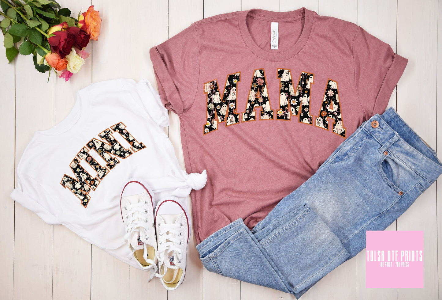 DTF MAMA & MINI HALLOWEEN PRINTS LETTER TRANSFER