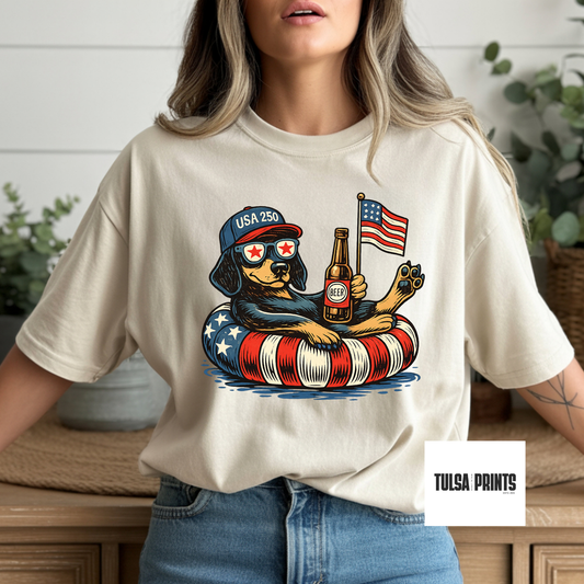DTF USA DOG 250TH TRANSFER