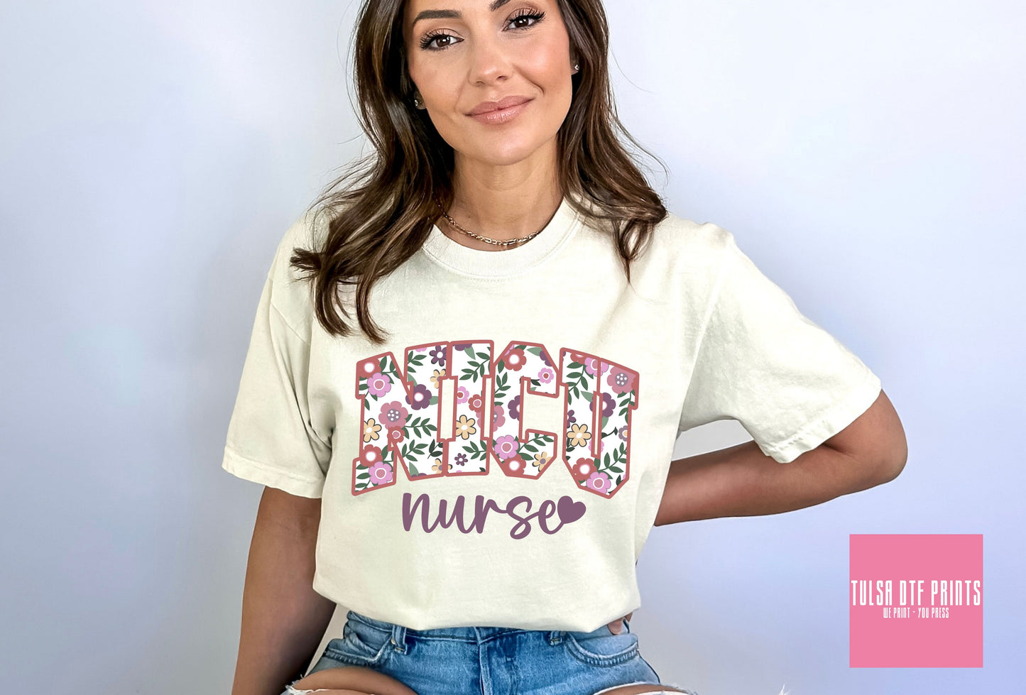 DTF NICU NURSE FLORAL TRANSFER