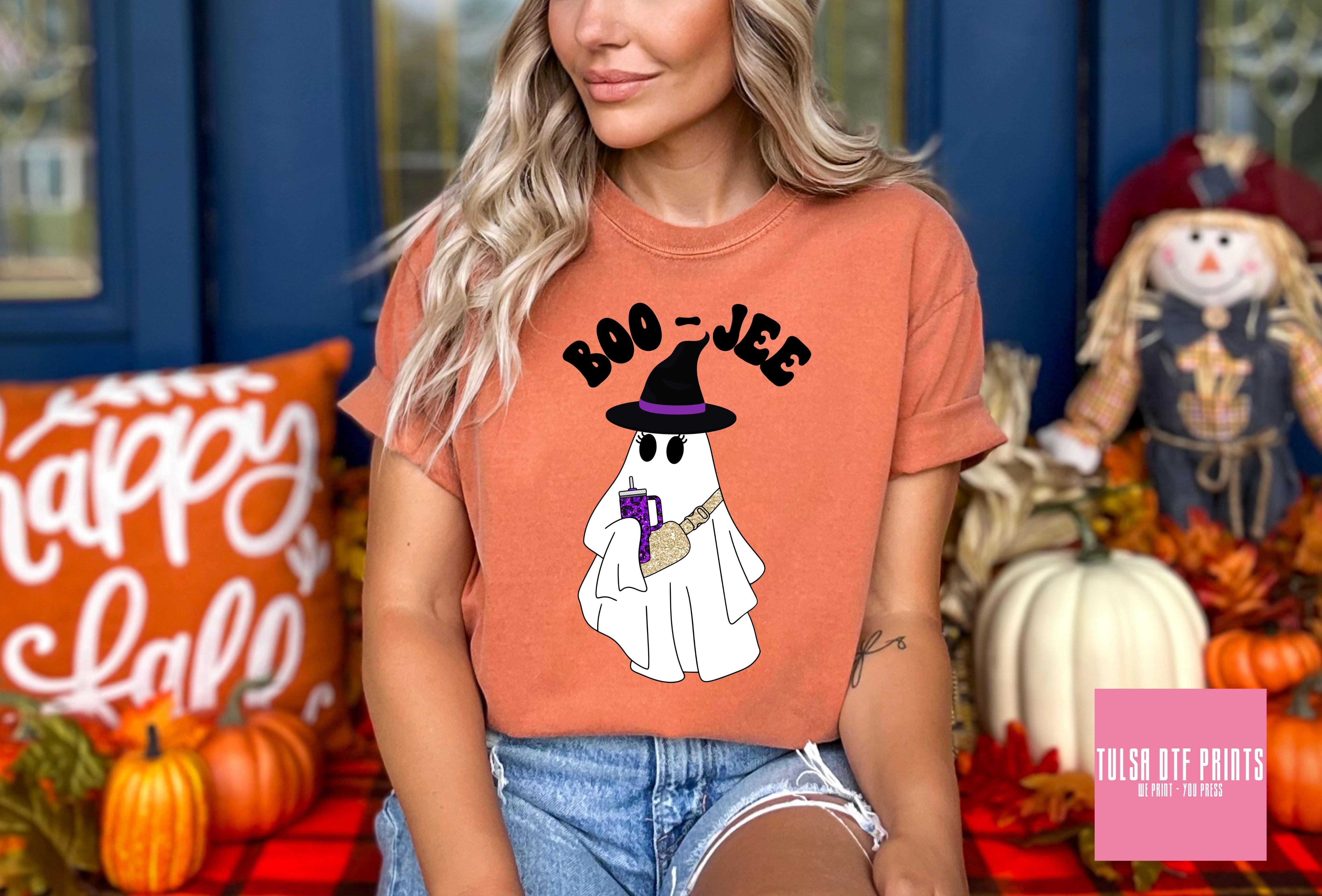 DTF BOO-JEE GHOST W/ WITCH HAT TRANSFER – Tulsa DTF Prints