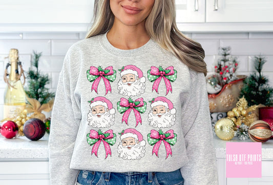 DTF SANTA COQUETTE COLLAGE (2 COLORS AVAIL.) TRANSFER