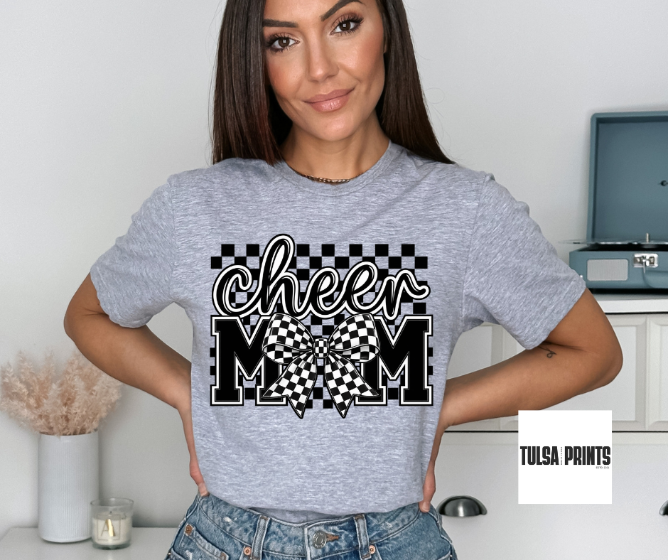 DTF CHEER MOM CHECKERED TRANSFER