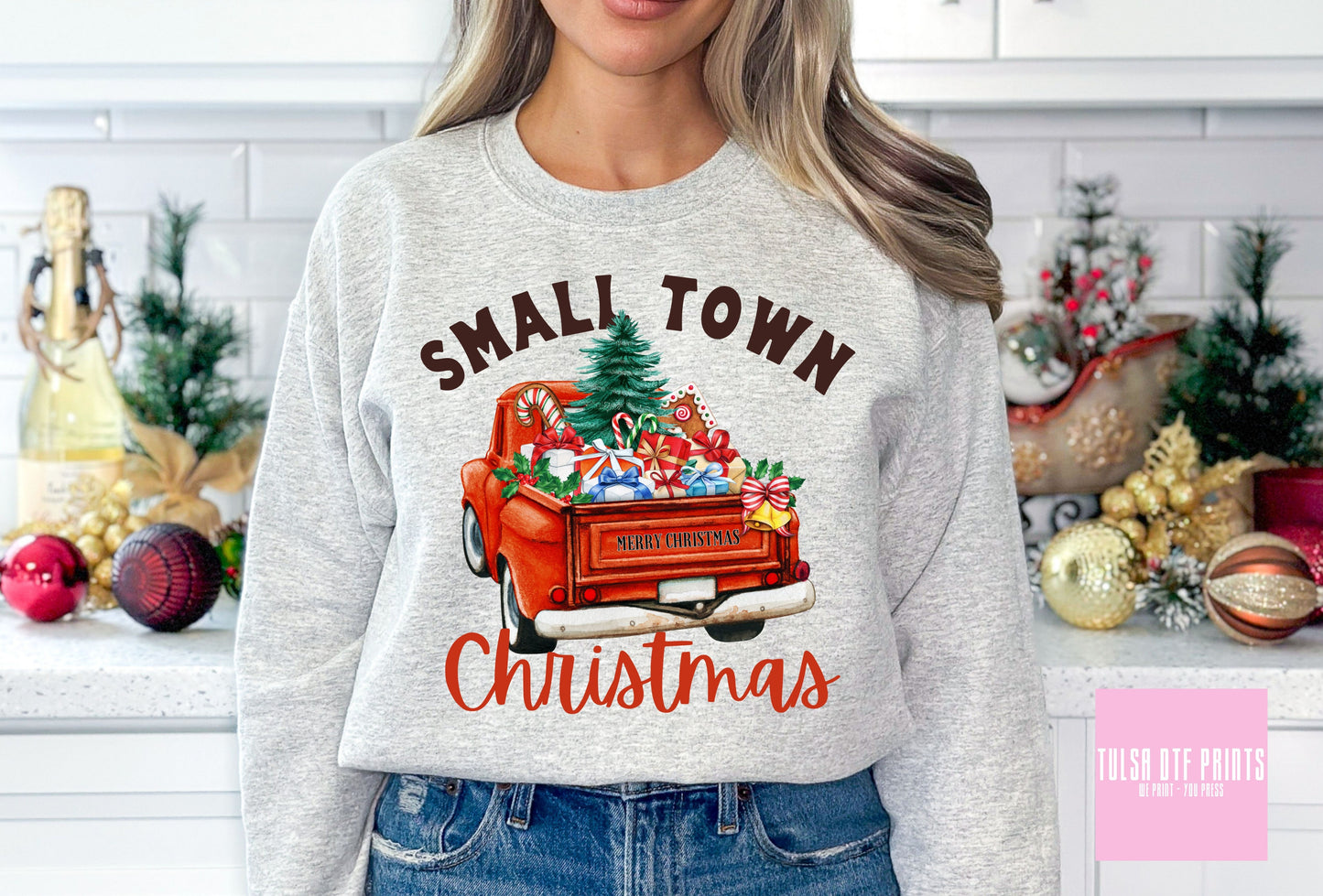 DTF SMALL TOWN CHRISTMAS TRUCK TRANSFER