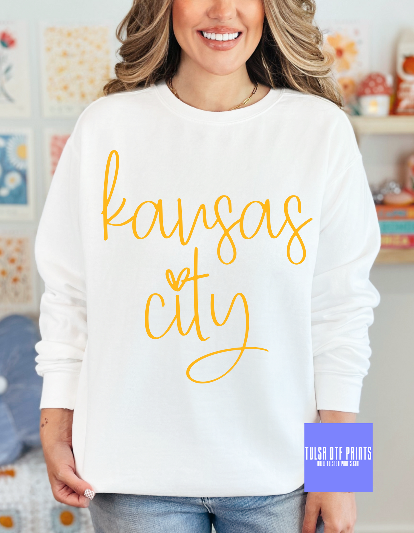 KANSAS CITY SCRIPT YELLOW DTF TRANSFER