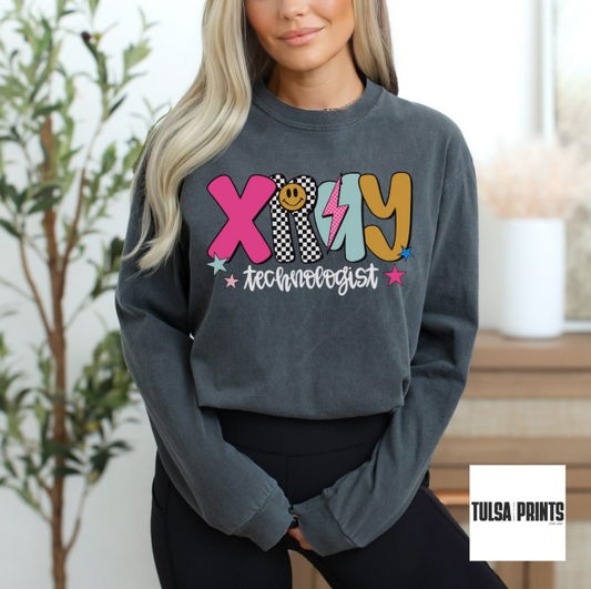 DTF X-RAY TECHNOLOGIST STARS & SMILEY TRANSFER