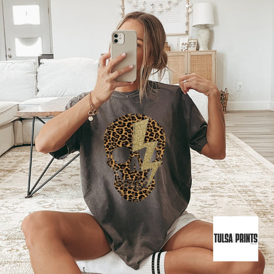 DTF LEOPARD SKULL LB (3 STYLES AVAIL.) TRANSFER