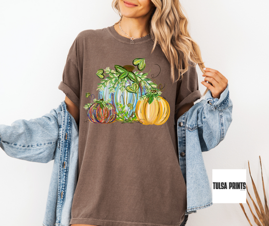 DTF PAINTED PUMPKIN TRIO TRANSFER