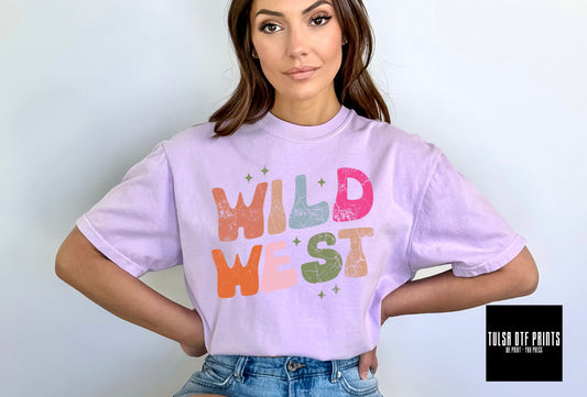 DTF WILD WEST GROOVY TEXT DISTRESSED TRANSFER