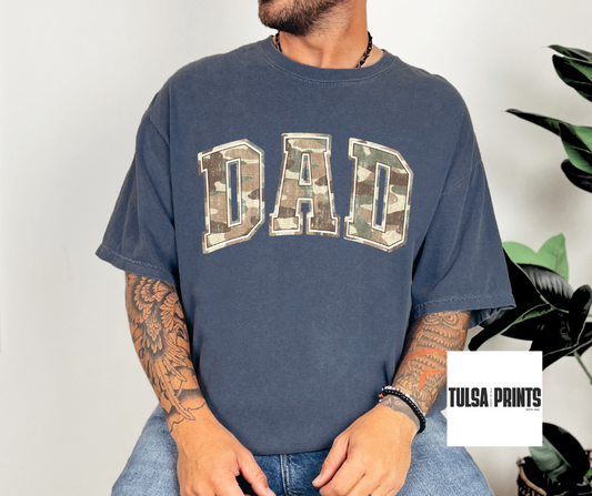 DTF DISTRESSED CAMO DAD TRANSFER