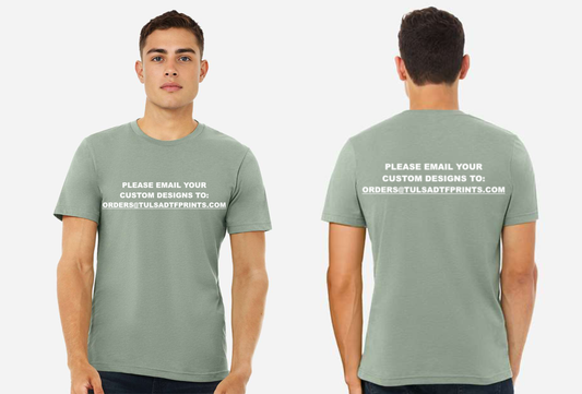 BELLA+CANVAS 3001CVC (Completed Shirt) (Front & Back)