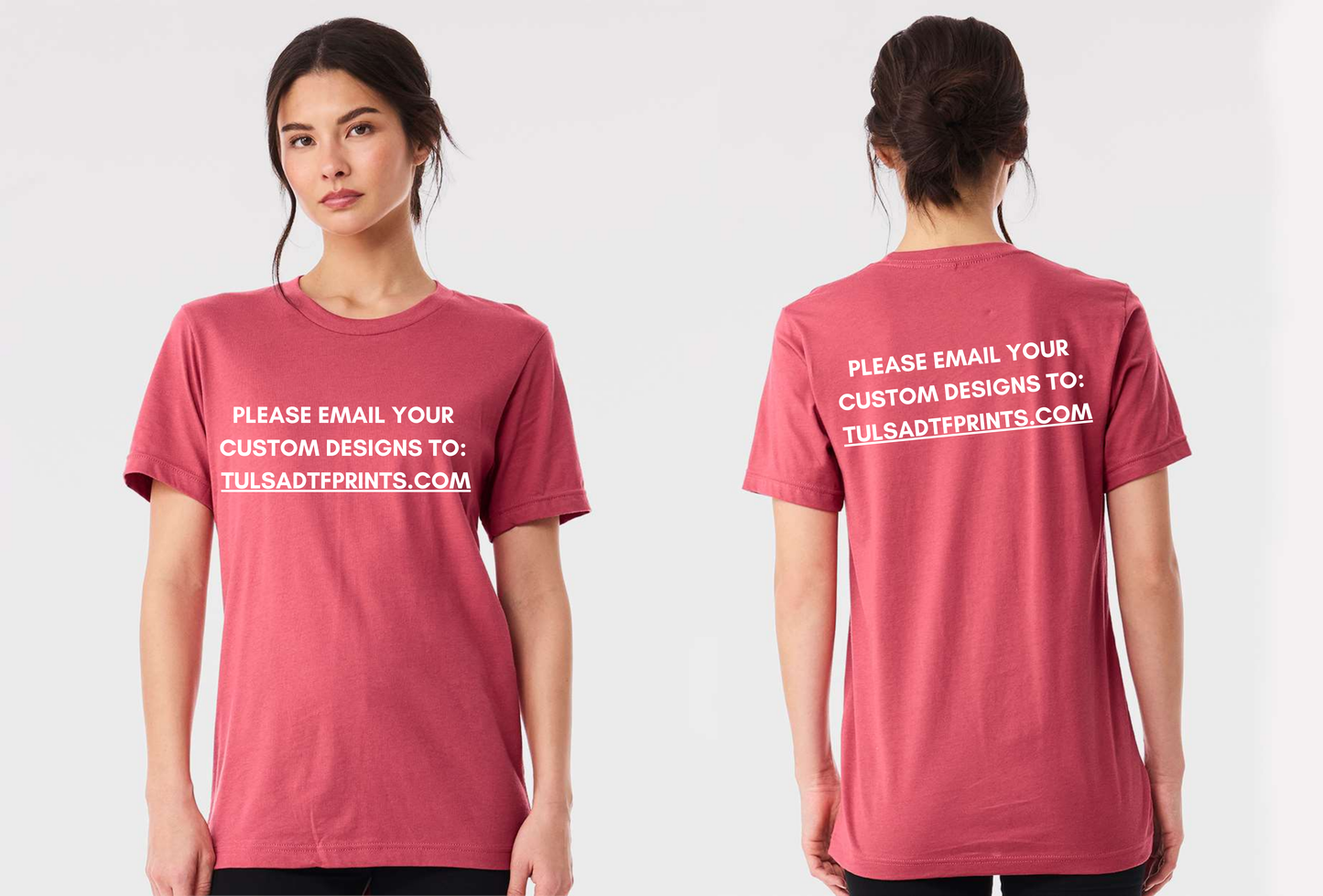 BELLA+CANVAS 3001 (Completed Shirt) (Front & Back)