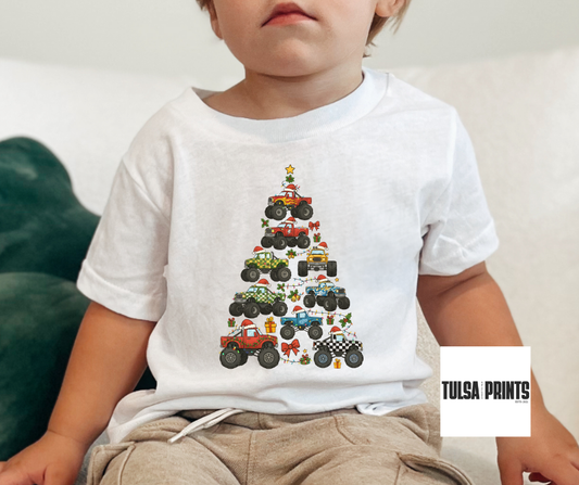 DTF CHRISTMAS MONSTER TRUCK TREE TRANSFER