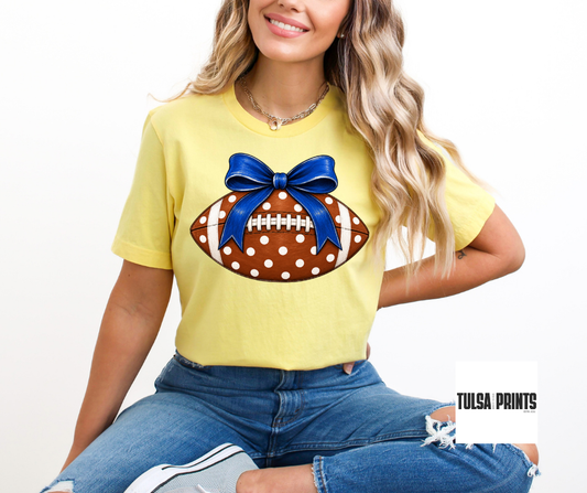 DTF POLKA DOT FOOTBALL (5 COLORS AVAIL.) TRANSFER