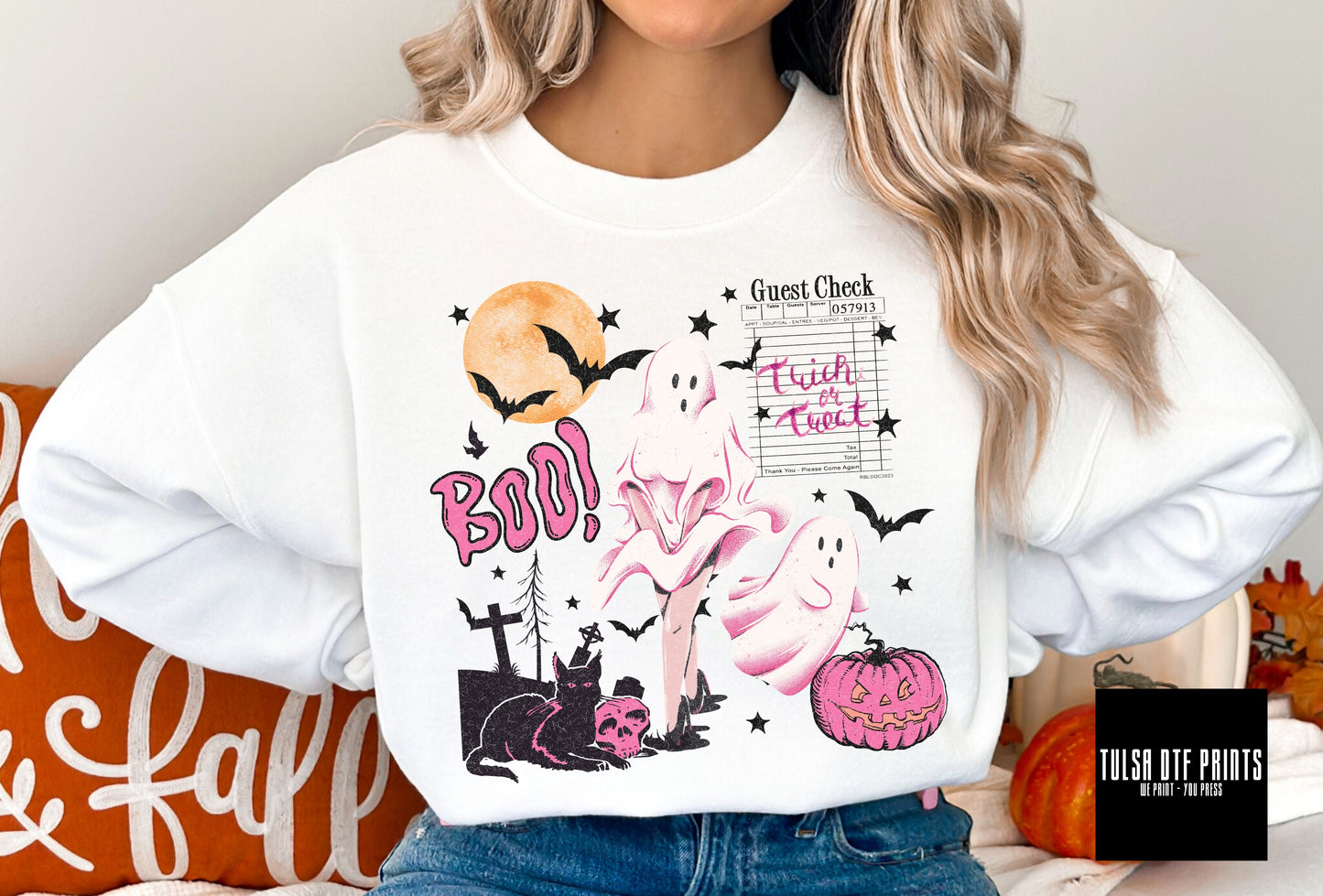 DTF BOO! GHOST TRICK OR TREAT GUEST CHECK TRANSFER