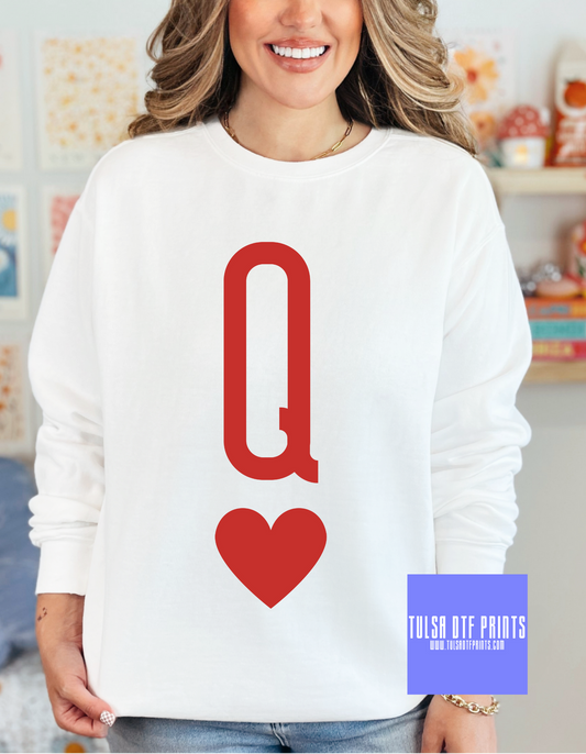 DTF RED QUEEN HEART TRANSFER