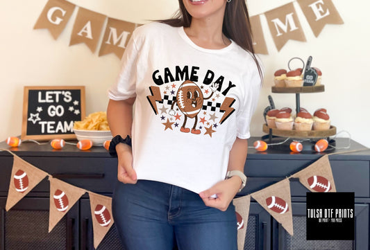 DTF GAME DAY FOOTBALL FUN RETRO DESIGN TRANSFER