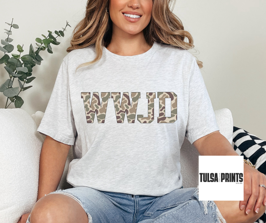 DTF WWJD CAMO TRANSFER