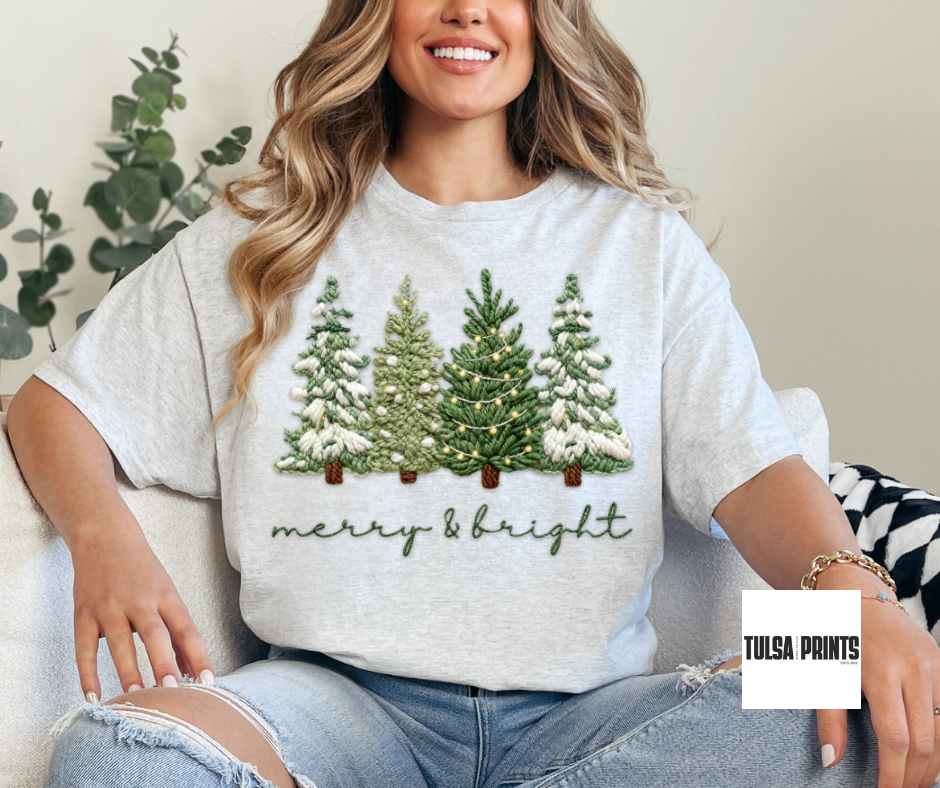 DTF THREADED CHRISTMAS FOREST TRANSFER