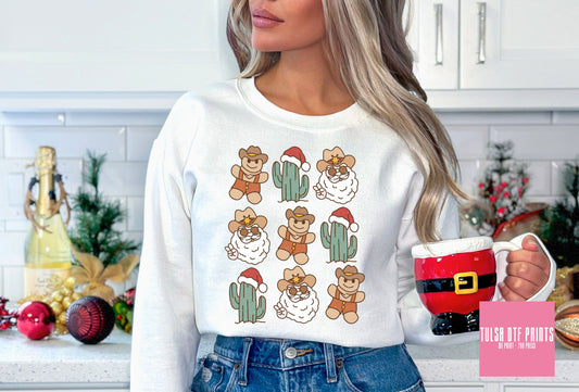 DTF WESTERN CHRISTMAS COLLAGE TRANSFER