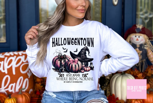 DTF HALLOWEEN TOWN WHERE BEING NORMAL IS VASTLY OVERRATED TRANSFER