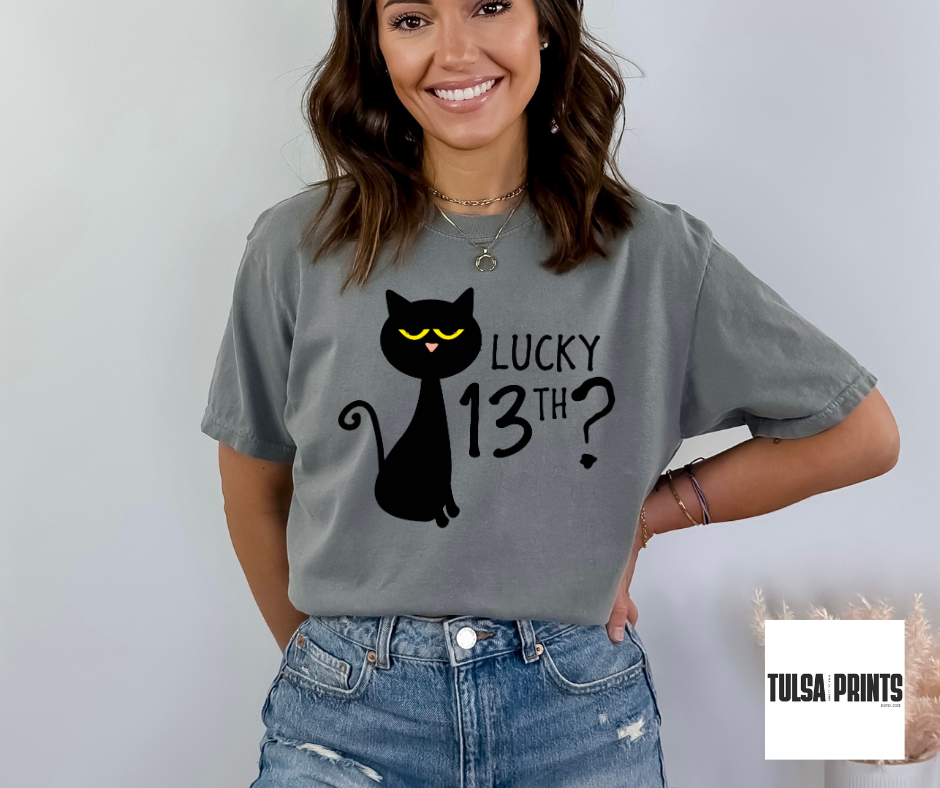 DTF LUCKY 13TH CAT TRANSFER