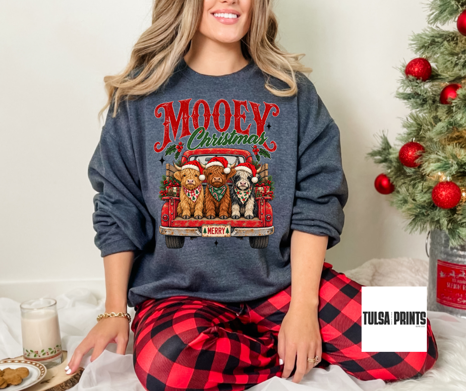 DTF MOOEY XMAS COWS TRANSFER