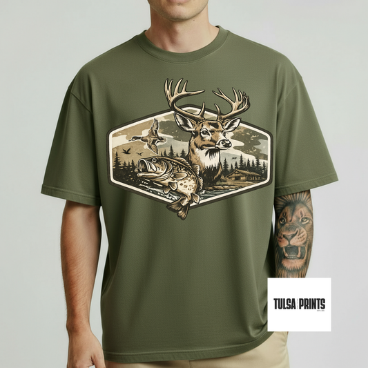 DTF OUTDOORS CAMO EMBLEM TRANSFER