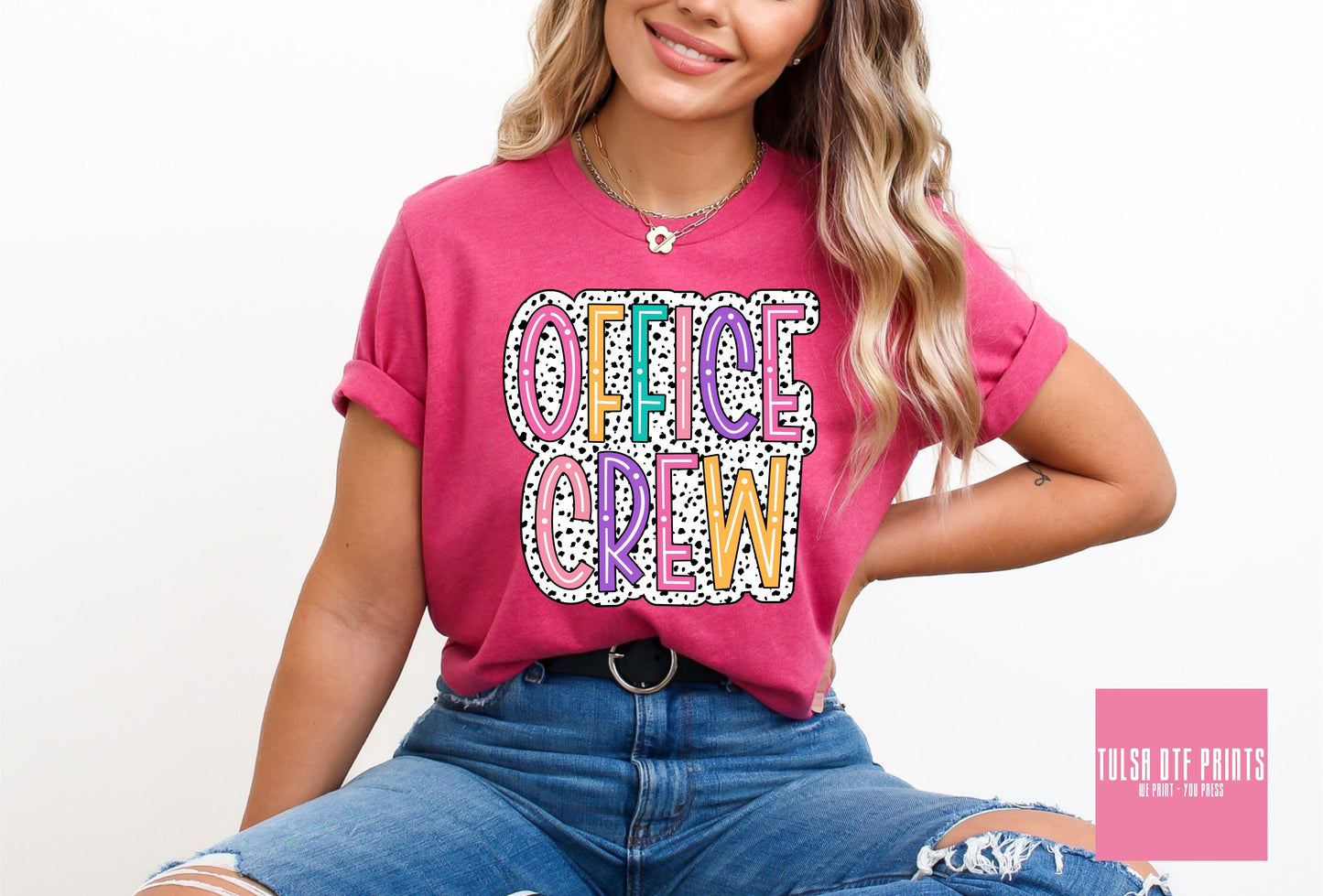 DTF OFFICE CREW DALMATIAN PRINTS (2 COLORS AVAIL.) TRANSFER
