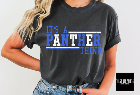 DTF IT'S A PANTHER THING ROYAL/WHITE TRANSFER