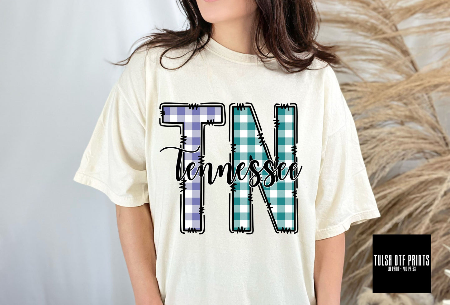 DTF TENNESSEE PASTEL GINGHAM/PLAID TRANSFER