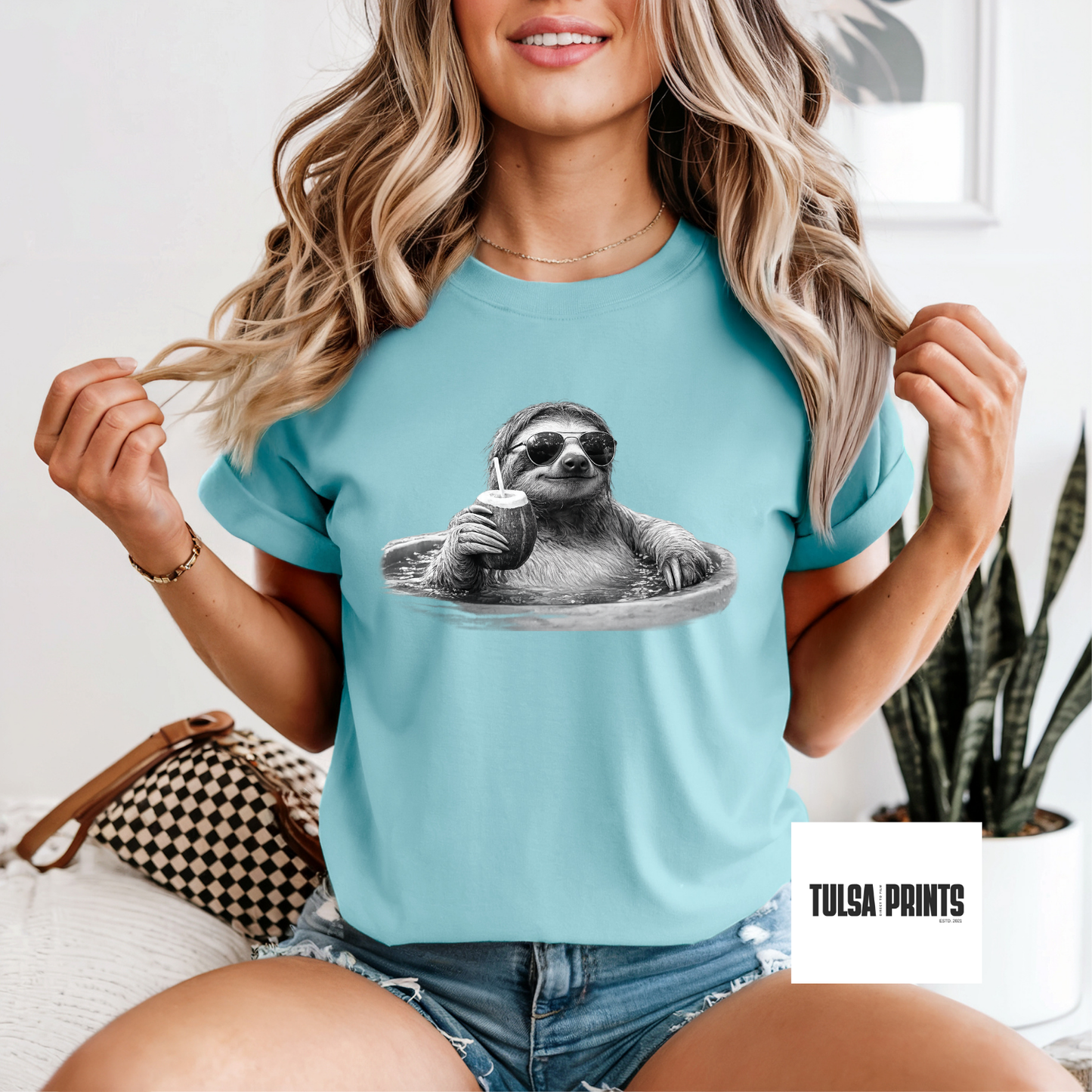 DTF COOL SLOTH TRANSFER