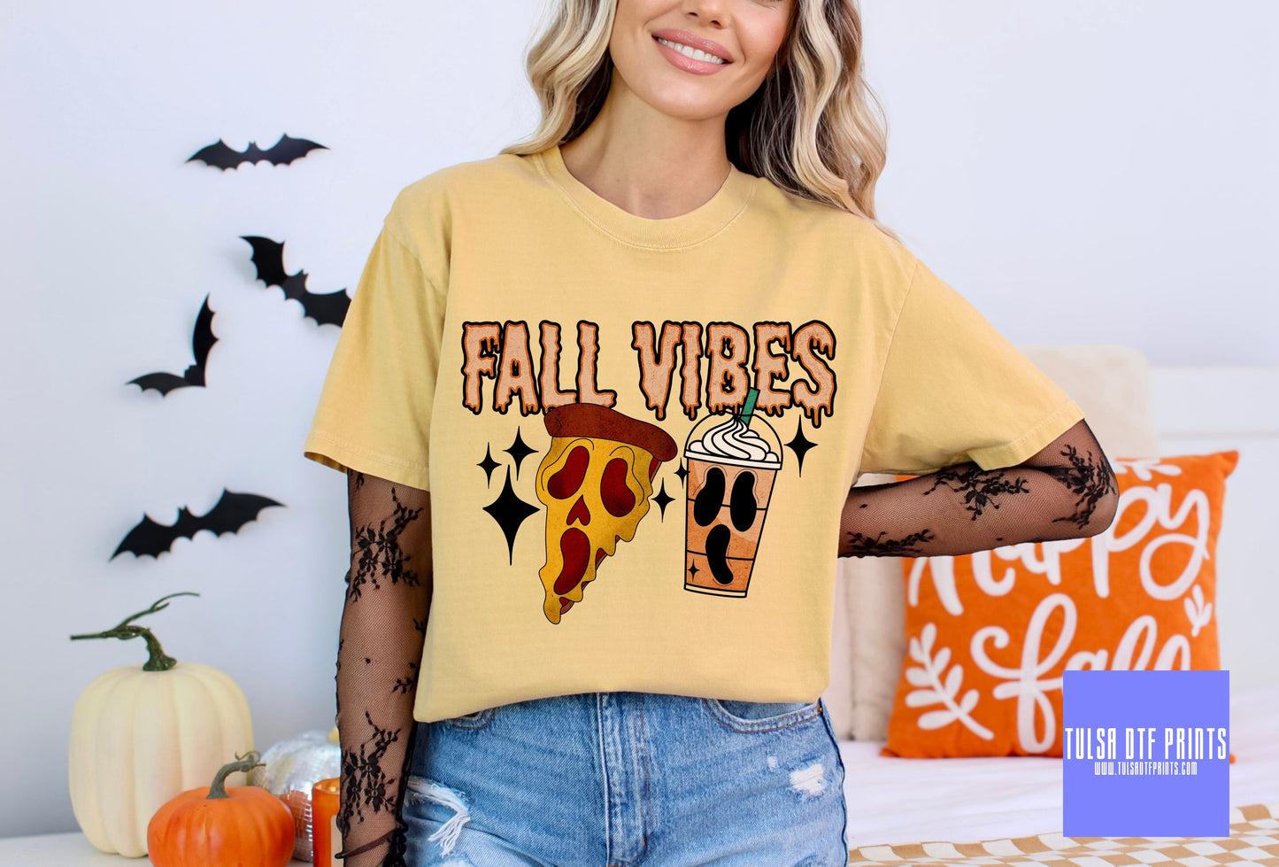 DTF FALL VIBES PIZZA & FRAPPE TRANSFER
