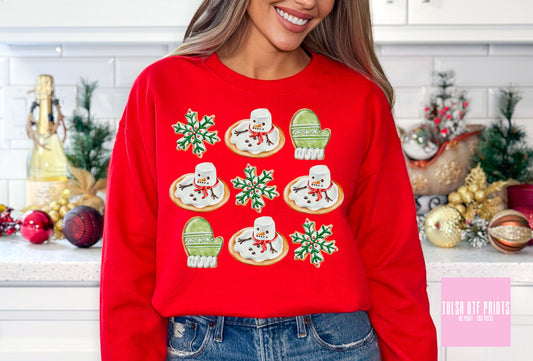 DTF VINTAGE CHRISTMAS COOKIES COLLAGE TRANSFER