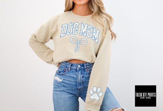 DTF DOG MOM W/ SLEEVE TRANSFER