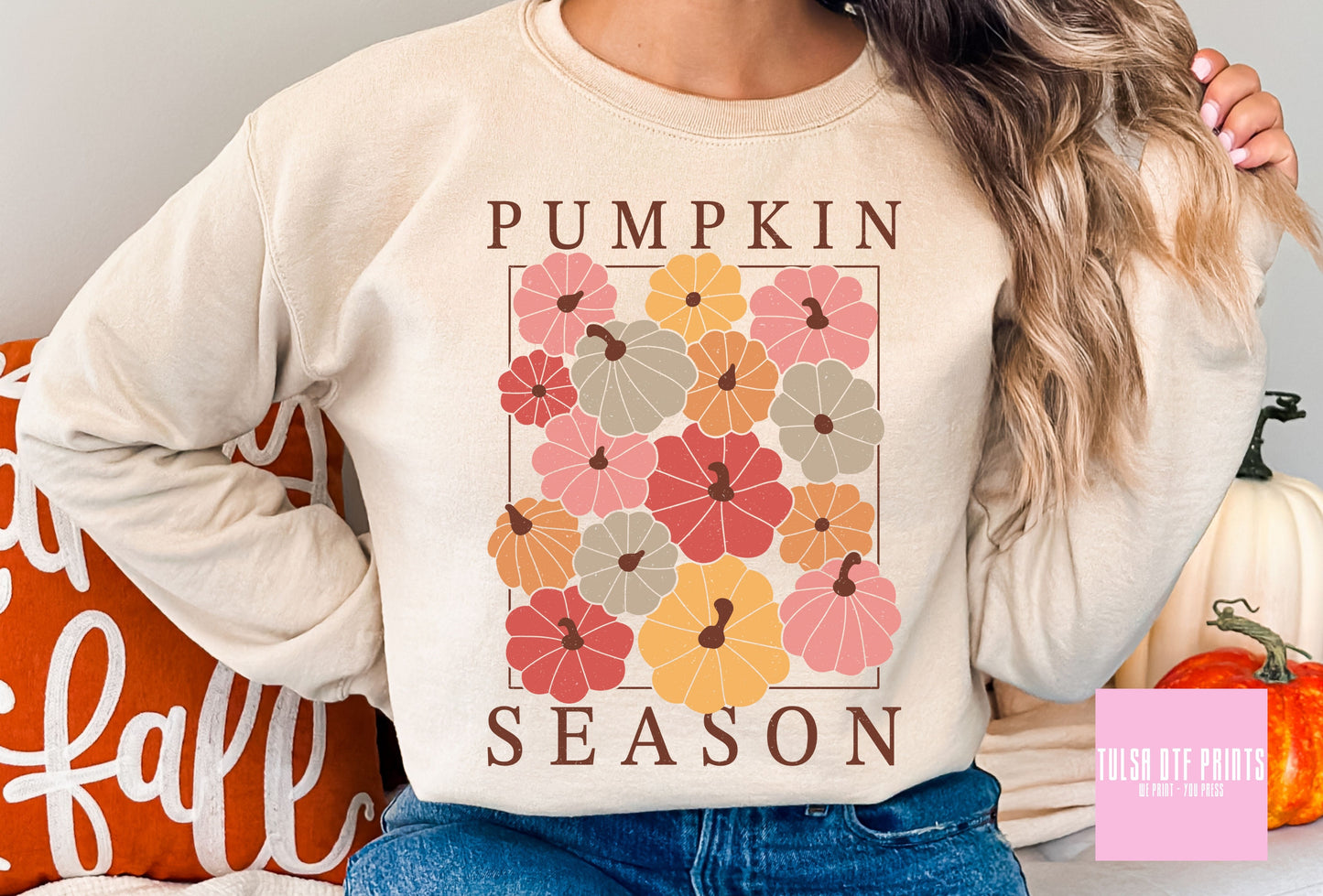 DTF PUMPKIN SEASON FALL COLOR TRANSFER