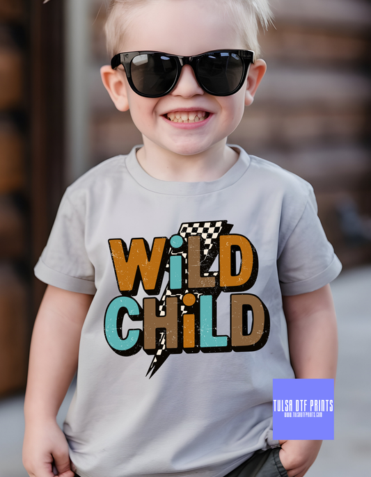 DTF WILD CHILD LIGHTING BOLT TRANSFER