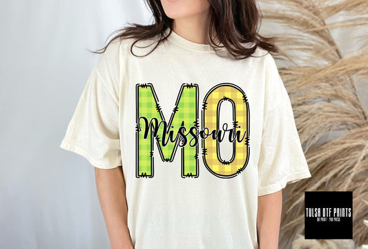 DTF MISSOURI PASTEL GINGHAM/PLAID TRANSFER