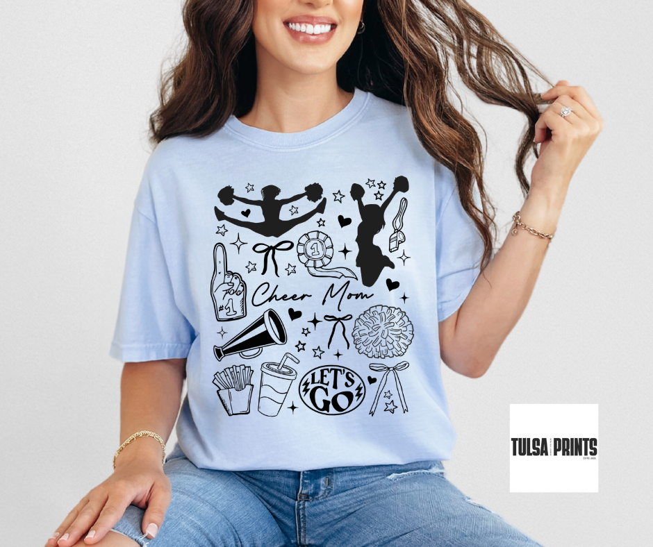 DTF CHEER MOM COLLAGE TRANSFER