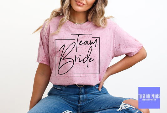 DTF TEAM BRIDE SIMPLE CURSIVE TRANSFER