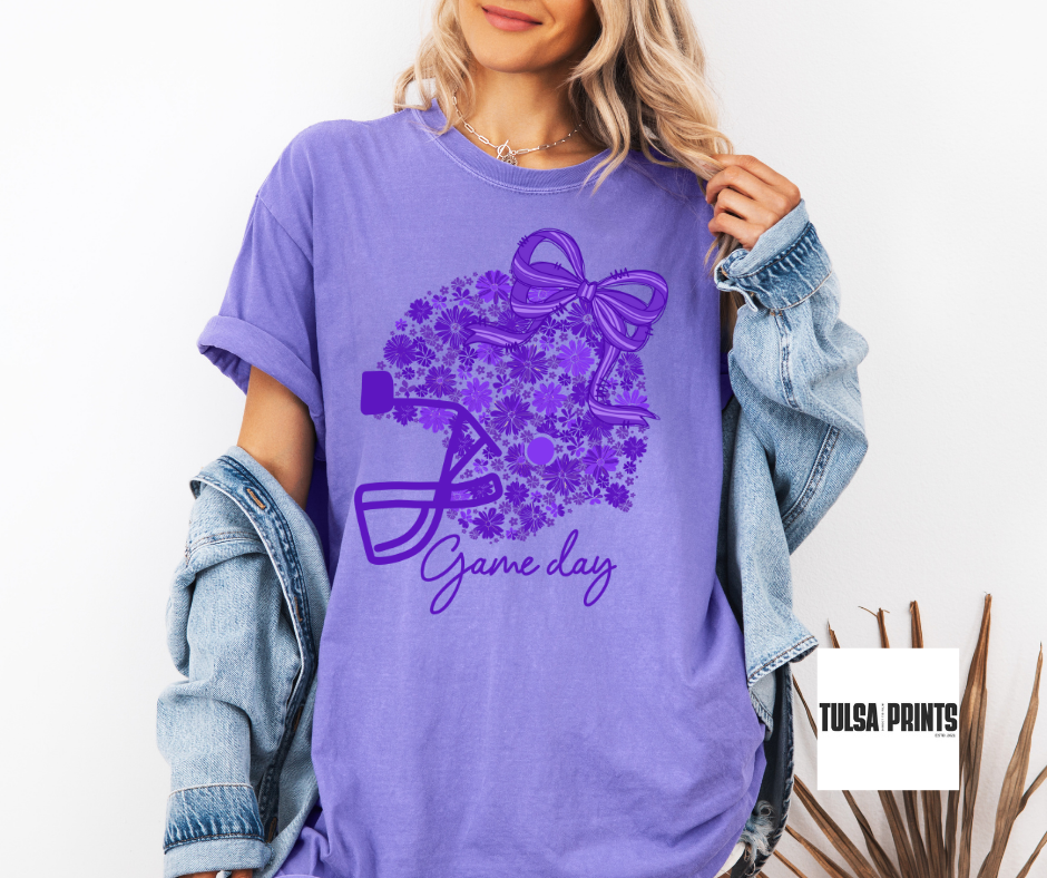 DTF FLORAL HELMET BOW TRANSFER BATCH 3 (8 SINGLE COLORS AVAIL.)